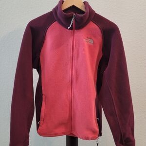 The North Face Pink and Purple Fleece Jacket Women Size L